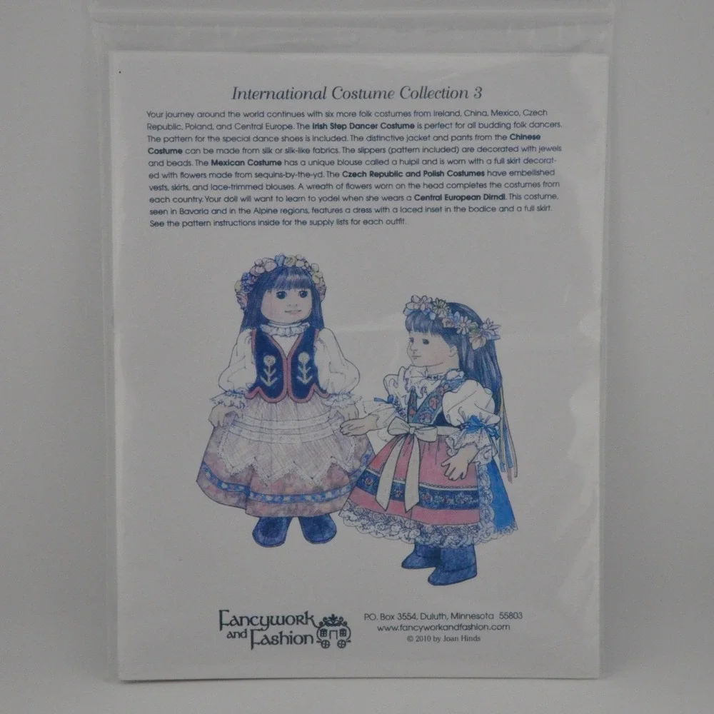Fancywork and Fashion Doll Pattern 18 Inch Multi New International Collection 3‎